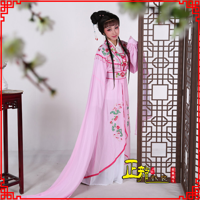 饶阳花旦黄梅戏服古装戏服水袖戏剧假云肩长披