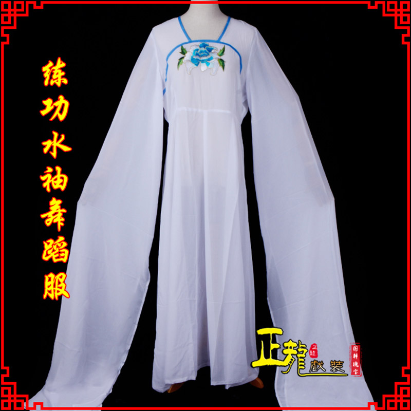 饶阳花旦影楼古装水袖舞蹈服 胸花连衣裙
